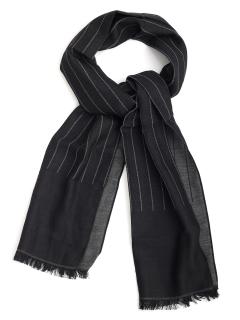 Smoky Black Scarf with Silver Lining